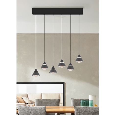 Suspension design Romeo 6 lumières noir - 337010632
