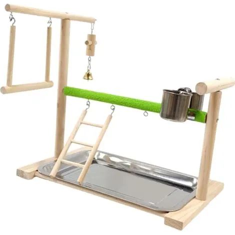 Mini plateforme de jeu pour oiseaux, jouet d'activité léger et facile à installer pour les petits oiseaux de compagnie (1/3)