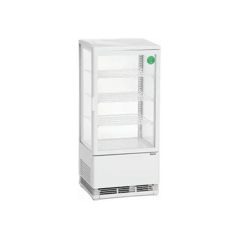 Mini Vitrine Réfrigérée 4 faces à Poser - Blanche 78 litres - Bartscher