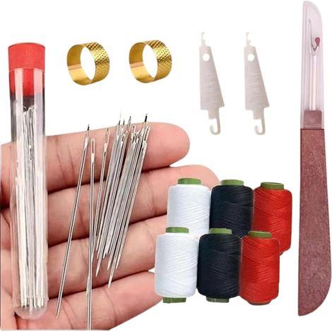 Lot de 37 outils de couture, aiguilles et fils, ultra légers pour une manipulation et un transport faciles