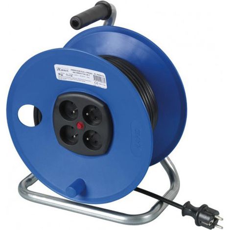 Ribitech - Enrouleur électrique 4 prises 40 mètres - PREEB40315