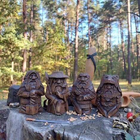 Wikinger-Odin-Thor-Figur aus Kunstharz für die Gartendekoration im Innen- und Außenbereich (1/5)