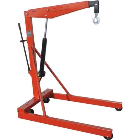 Drakkar Equipement – Grue d'atelier fixe 1 tonne – Hauteur d'utilisation 2250-2550 mm – Charge maximale 1000 kg – Système 'homme mort' et crochet forgé (1/3)