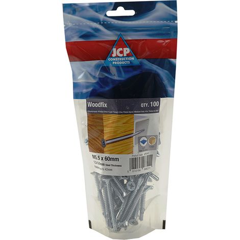 Jcp Fixings Woodfix Self-Drilling Screws 5.5 x 50mm - Box of 500 (1/2)