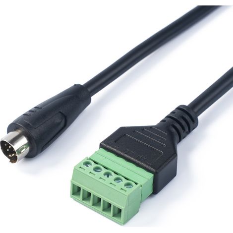 Universelles Adapterkabel zur Programmierung von speicherprogrammierbaren Steuerungen (SPS), Datenverbindungskabel, 8P-S Rundstecker auf 5P grünen Stecker (1/4)