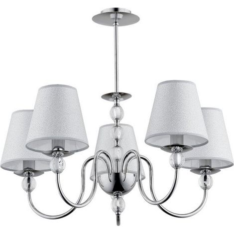 Lampadario sospeso Alfa Emmanuelle 5xE14 cromo Ã57 (1/3)