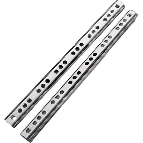 Glissières à billes en acier de 17 mm large pour tiroirs meubles, et 1 (1/5)