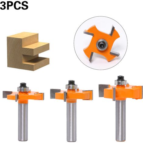 Bardusch-Fraise à rainurer 3Pcs 8mm – Carbure de tungstène – Épaisseur de coupe 6,35/8/10mm – Pour bois massif et MDF (1/5)