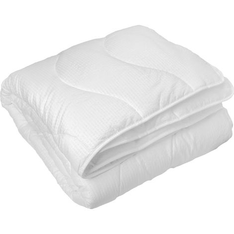 Couette hiver avec microduvet aspect gaufré 450 gr Blanc 240x220 cm