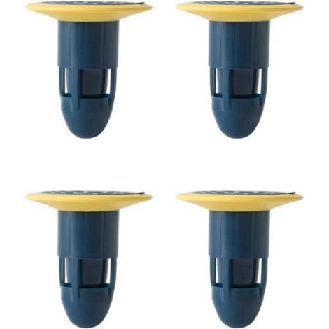 Lot de 4 déodorants anti-odeur pour nettoyage de sol de douche, hôtel, cuisine, salle de bain (bleu)