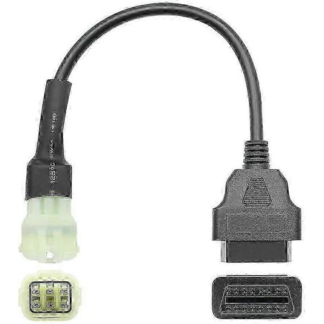 Adaptateur OBD2 6 broches vers 16 broches pour motos KTM, compatible avec les outils de diagnostic OBD2. Câble d'extension OBD2 pour motos. (1/5)