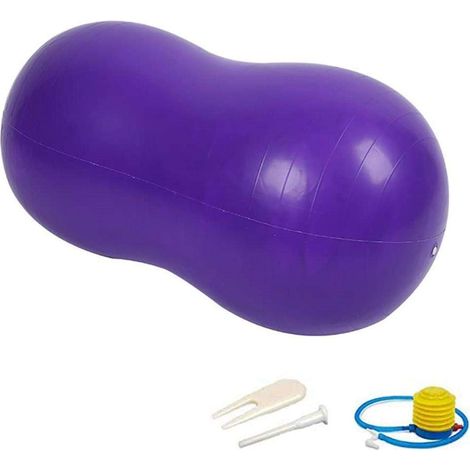 Ballon d'exercice en forme de cacahuète, ballon d'exercice anti-éclatement, ballon de yoga avec pompe à main, ballon de gymnastique de qualité pour homme et femme (1/5)