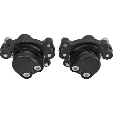 Une paire d'étriers de freins à disque avant et arrière en alliage d'aluminium, adaptés aux mini motos de motocross MBX10 et MBX11, noirs. (1/5)