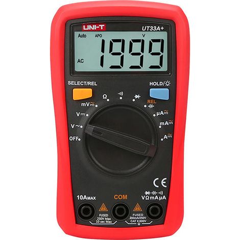 Multimetro Digital 600Vdc/ac 10Adc/ac Autorango  UT33A+