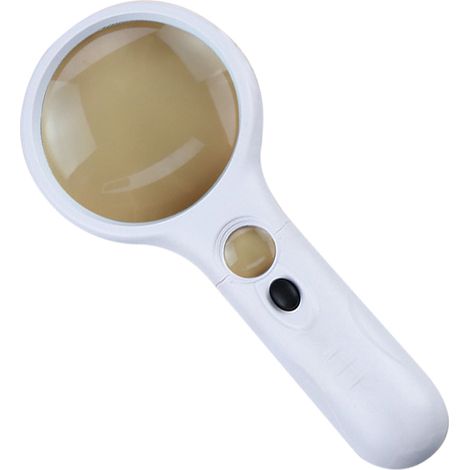 3- bis 45-fache Handlupe mit LED-Licht für Kinder und Senioren (Weiß) (1/5)