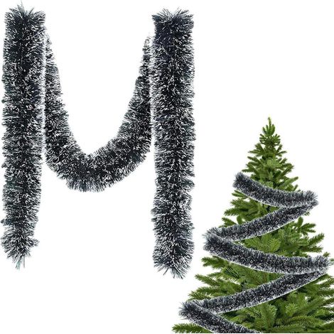 10m Weihnachtsgirlande Tannengirlande mit Schneeflocken-Effekt für Innen & Außen