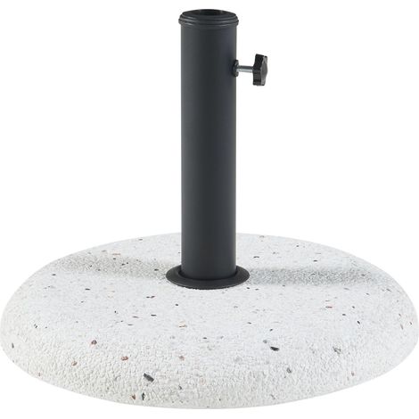 Base per ombrellone da giardino con adattatori 37 42 52 58 mm effetto pietra bianca 030010257