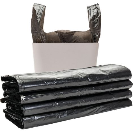 Lot de 50 sacs poubelle épais jetables grande capacité en PE noir pour usage domestique (1/5)