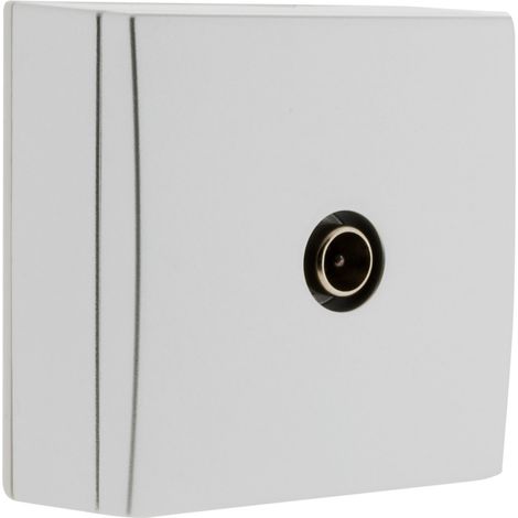 Prise TV saillie Bel'Vue Ø9.52mm - gris - Zenitech (1/5)