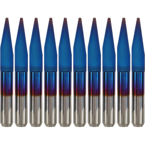 10pcs 3.175 Premium Quality Tungsten Steel PCB Engraving Bit CNC Router Tool (20°0.4)