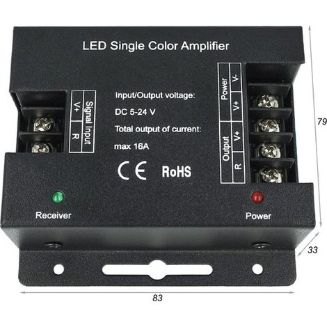 Amplificatore PWM High Speed Power Amplifier Per Striscia Bobina Led 5V 12V 24V 16A Mono Colore 1 Canale AP101