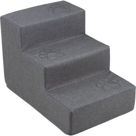 Scala per cani Welsti 30 cm 3 gradini grigio scuro con zampe