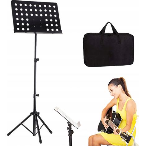 Leggio pieghevole, alto e regolabile, traforato + borsa