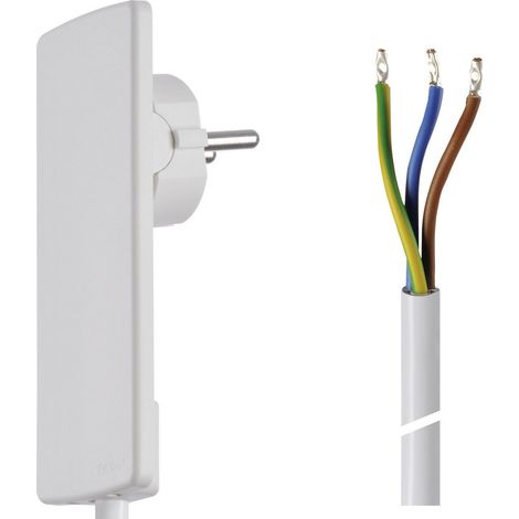 EVOline 151000151300 Strom Anschlusskabel  Weiß 1.50 m