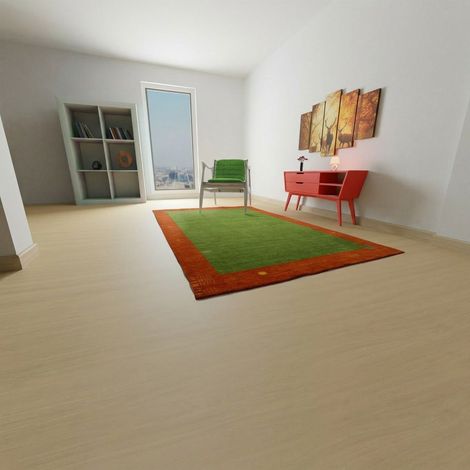 Tapis Gabbeh indien Tapis Barossa - Tapis en laine - 240x170cm, Rectangular - 100% Laine vierge - Tissé main - Vert