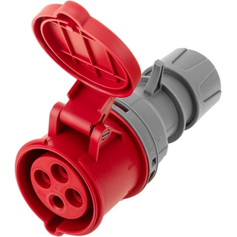 Prise industrielle CETAC femelle 3P + T 32A 380V IP44 antenne (1/5)