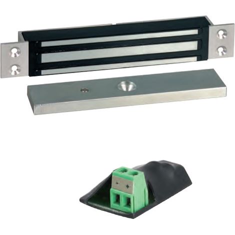 Sewosy – Ventouse électromagnétique à encastrer 300 DaN – Indice de protection IP42 – Alimentation 12-24 V DC – Dimensions 37,7 H x 227 L x 27 P mm (1/2)