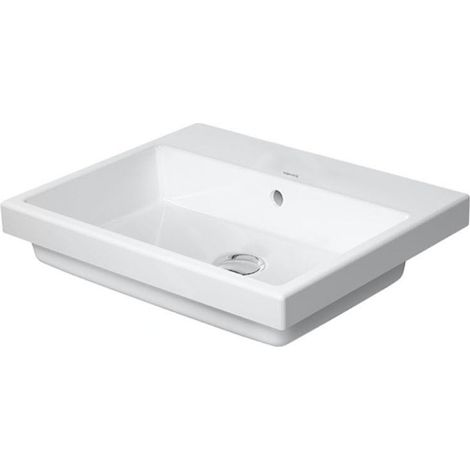 Lavabo encastré VERO AIR avec UHL HLB 550x455mm, sans robinet, blanc brillant (1/3)