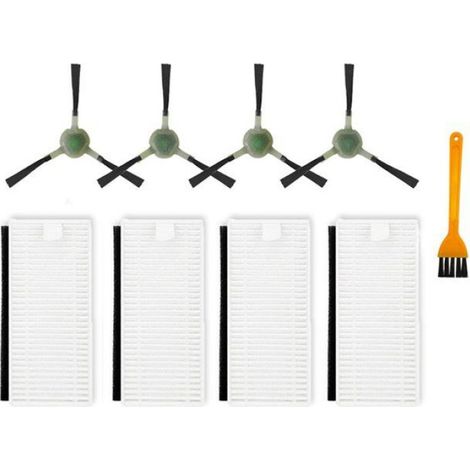Pièces Détachées et Accessoires pour Aspirateurs Robots pour Lefant M201, U180 OKP Life K8 Mygenie H20 Wifi: Brosse Latérale et (1/4)