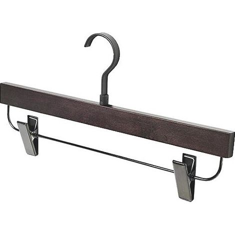 Cintre porte-jupes Excessories - 390 x 200 mm - en hêtre et zamak - finition wengé - SALICE