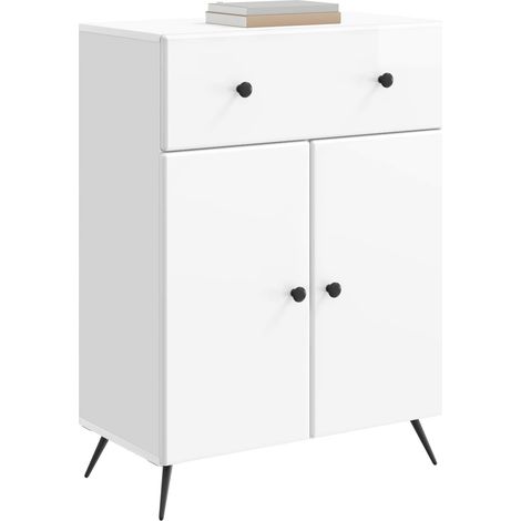 Maison Exclusive - Credenza Bianco Lucido 66 x 34,5 x 90 cm Legno ingegnerizzato