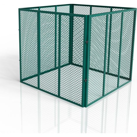 Compostiera in metallo per rifiuti da giardino  verde scuro  450 litri  Compostiera da giardino con capacità di 450 L e 800 L