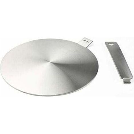Adaptateur à induction, disque convertisseur pour plaque de cuisson à induction, plaque de diffusion de chaleur avec poignée et base séparables 20 cm (1/5)