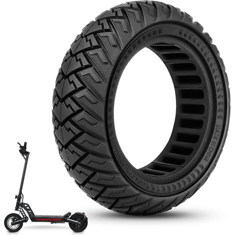 10x2,7-6,5 Pneus Pleins, Pneus de Trotinette Electrique en Caoutchouc Plein Antidérapants,Anti-Crevaison,Anti-Explosion pour scooter électrique Kugoo G-Booster G2 Pro (1/5)