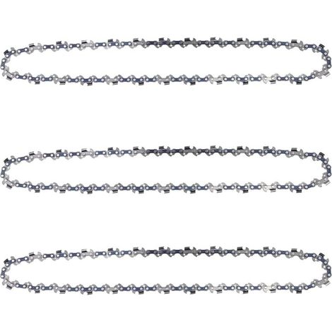 Lot de 3 Chaînes pour Tronçonneuses, Chaine Tronconneuse pour Guide-Chaîne de 14" (35 cm), Chaine de Tronconneuse, 52 Maillons d'Entraînement, Chaîne de Tronçonneuse Faible Rebond