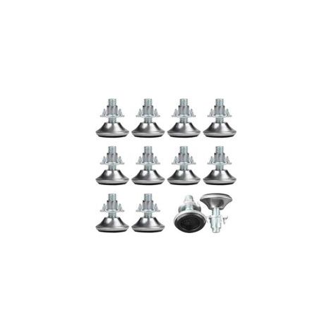 Pieds de meubles réglables M8 x 30 mm (12 pièces) – Pieds cylindriques réglables de taille moyenne avec coussinets en PP et écrous en T, curseurs de pieds de meubles réglables en caoutchouc (1/5)