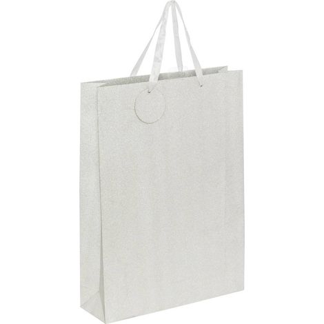 Sacchetto regalo grande con glitter argento - Atmosphera créateur d'intérieur