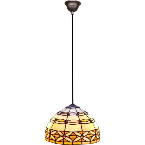 Mittlere Deckenpendelleuchte, Durchmesser 30 cm, mit schwarzem Kabel, Serie Ivory