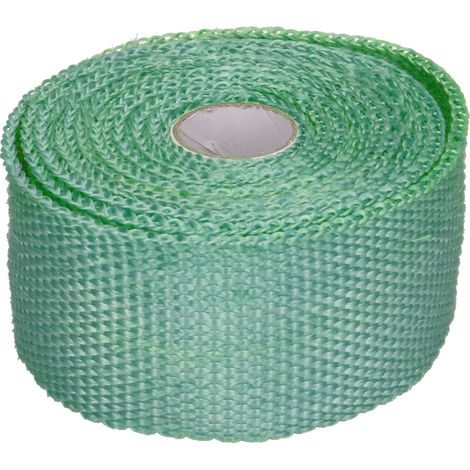 Ruban isolant thermique 5m en fibre de verre, acier allié, avec 6 colliers métalliques pour pots d'échappement auto et moto, vert (1/5)