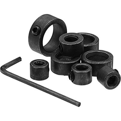 Anneaux d'arrêt de profondeur de foret 8 pièces 3-16 mm avec clé MCBOSON (1/4)