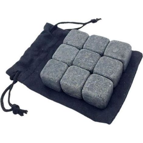 9 Pieces Pierres Whisky de Haute Qualite Refroidisseur Cubes Roches Granite - vert, 20x 20x 20mm FAUX GLACONS (1/5)