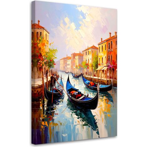 Quadro su tela, Venezia Città Gondole Italia - 80x120 (1/2)