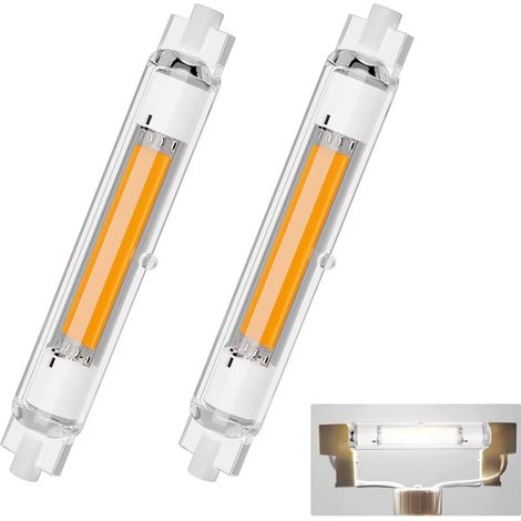 ampoules LED R7S tube en sans scintillement angle de faisceau 360° lumière blanche 6 500 K 30 W 118 mm Verre (1/5)
