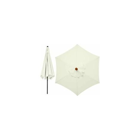 Housse de rechange pour parasols de 3 mètres à 6 bras. Housse de rechange pour auvent de jardin. Housse de rechange pour parasol ou auvent uniquement (blanc crème). (1/5)