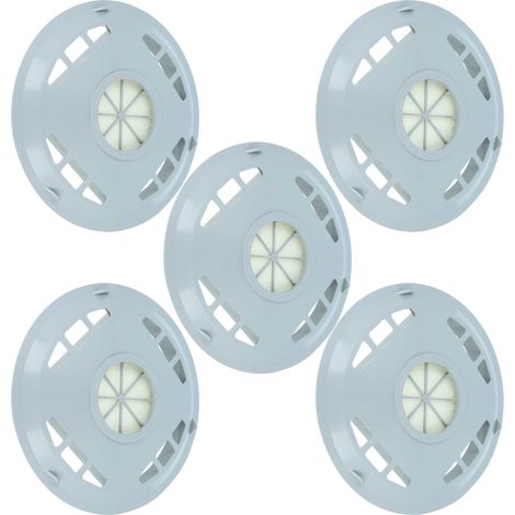 vhbw 5x Filtro compatible con Electrolux UZ 923, UZ 921, UZ 922, UZ 925 Profi Power, UZ 920 Profi Power aspiradora - filtro Hepa Gris Blanco