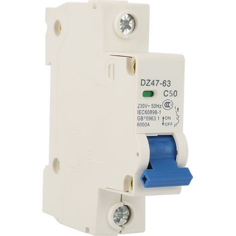 230VAC DZ47‑63 Interrupteur de coupure miniature unipolaire (50A) (1/5)